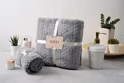 Набір рушників Soho Cold gray, в коробці, 35х75 см +70х140 см, 2 шт., сірий (1173К) - мініатюра 5