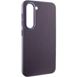 Шкіряний чохол Epik Bonbon Leather Metal Style для Samsung Galaxy S22+ Фіолетовий / Dark Purple - мініатюра 2