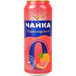Пиво безалкогольное Чайка Чорноморська №0 Апельсин-Грейпфрут светлое 0.5% 0.5 л ж/б