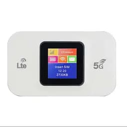 Портативний Wi-Fi модем з екраном Mobile Router PH314-E LCD 2.4G, 4G та 5G LTE роутер White (17962) - мініатюра 2
