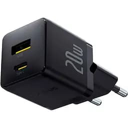 Мережевий зарядний пристрій Baseus Palm Fast Charger Type-C+USB 20W P10111608113-00 Black - мініатюра 3