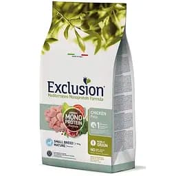 Сухий корм для собак похилого віку дрібних порід у Exclusion Noble Grain Mature Chicken Small Breed, з м’ясом курки, 500 г