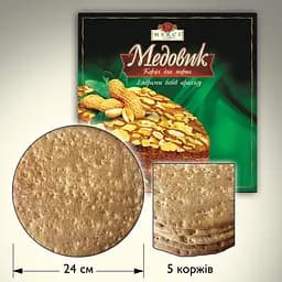Коржі для торта Merci Медовик з ядрами бобів арахісу 500 г   - мініатюра 6