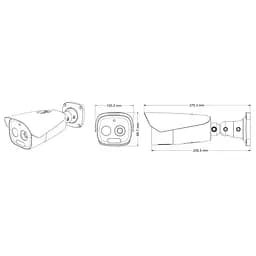 Тепловізійна IP-відеокамера TVT TD-5463E1-VT2(9/PE) Thermal 640*512 f=9.1mm Optical 5Mp f=4mm (77-00459) - мініатюра 3