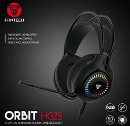 Ігрові навушники Fantech Orbit HG-25 7.1 RGB Black з мікрофоном - мініатюра 2