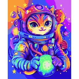 Картина за номерами Santi Космічний патруль Кіт, 40х50 см (954462)