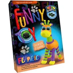 Набор креативного творчества Danko Toys Air Clay Fluoric Жираф ARCL-FL-01, 4 цвета