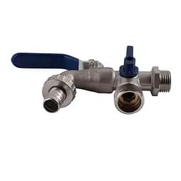 Кран Selba кульовий для поливу подвійний 1/2″x3/4″x3/4″ SL4086 - мініатюра 3