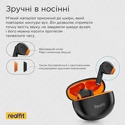 Навушники бездротові Realfit TWS із шумозаглушенням F2 - мініатюра 2