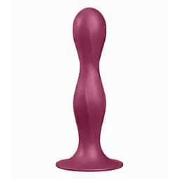Фаллоимитатор Satisfyer Double Ball-R 17.7 см бордовый