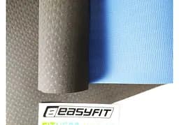 Килимок для йоги та фітнесу EasyFit TPE+TC 6 мм двошаровий чорний-синій (EF-1924-B/Bl) - мініатюра 2