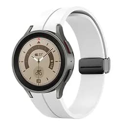 Ремінець для Samsung Galaxy Watch 6 40mm 6 44mm - білий ширина кріплення 20мм силікон Watchbands Cls-black (W33-2W432432) - мініатюра 2
