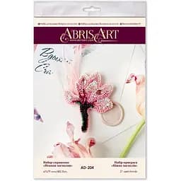 Набір для вишивання бісером Abris Art прикраси Ніжна магнолія AD-204 на натуральному полотні
