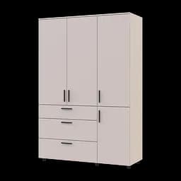 Шафа для одягу Doros Торн Кашемір 3 ДСП/3Ш (штанга) 135х51.6х200 (44900497) - мініатюра 5