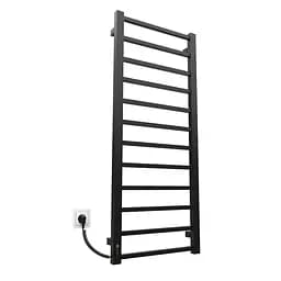 Електрична рушникосушарка Kosser Лофт 1200x500 EL ДЛФ04EL, Чорний матовий, Ліве