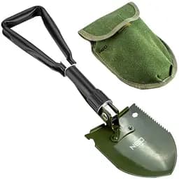 Neo Tools 63-121 Лопата туристична, саперна, 5в1, лопата, кирка, відкривалка для пляшок, пила, торцевий ключ на 10 мм, чохол