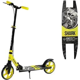 Складний дитячий двоколісний самокат Best Scooter SH25048 Shark