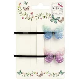 Заколки для волос Lukky Бабочка 2 шт. голубая/розовая (T18538_бабочка)