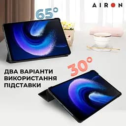Чехол AIRON Premium для Xiaomi Pad 6/6 Pro 11'' 2023 с защитной пленкой и салфеткой Black - мініатюра 7