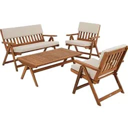 Комплект садових меблів Di Volio Lusiano складаний бежевий