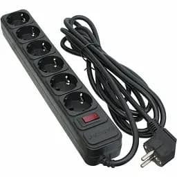 Сетевой фильтр 3,0 м3*1,5 мм² (SP-1663) 6 розеток BLACK (EXT-PN-SP-1663)