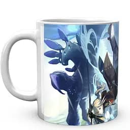 Кружка GeekLand Genshin Impact Геншин Импакт Бой против Ужаса бури Длина GN 02.490 330 мл белая