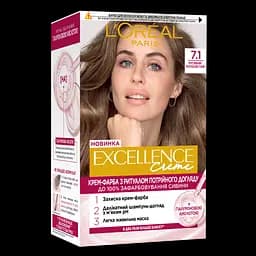 Крем-фарба для волосся L'Oreal Paris Excellence Crème 7.1 русявий попелистий, 192 мл
