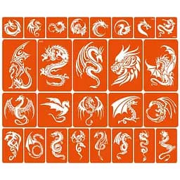 Набор трафаретов для био-папа «Драконы – большой микс» dragons-big-mix
