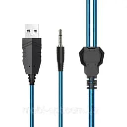 Гарнітура Hoco HF Stereo W105 Joyful Blue +мікрофон - мініатюра 2