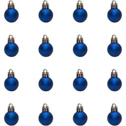 Набор елочных игрушек Devilon мини-шари 2.5 см синий матовый 16 шт. (890568)