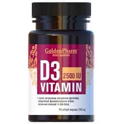 Витамины и минералы Golden Pharm Vitamin D3 90 капсул