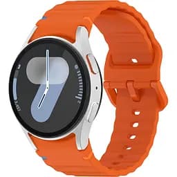 Ремінець для Samsung Galaxy Watch 5 40mm - помаранчевий ширина кріплення 20мм силікон Watchbands Seven Pro (W49-7WB85086231)