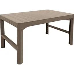 Стол для сада пластиковый Allibert Keter Lyon rattan table бежевый