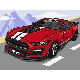 Картина за номерами "Круте авто" KHO1202 30х40 см