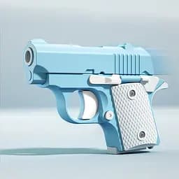 Дитячий іграшковий пістолет-антистрес Blue / White - мініатюра 2