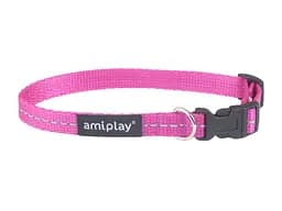 Нашийник для собак Amiplay Reflective S 20-35 * 1 см - рожевий