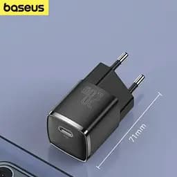 Мережевий адаптер живлення Baseus 20W Cube PD Type-C (CCXF-A01 / CCXFK20E) зарядний чорний - мініатюра 2