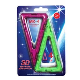 Конструктор Магникон Дополнительный набор треугольник, 4 шт. (MK-4-РТ)