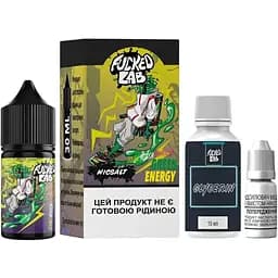 Набор компонентов для самозамеса солевой жидкости для вейпа Fucked Lab Platinum Salt 30 мл 0-50 мг Green Energy Энергетик с лаймом и яблоком (15526)
