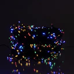 Новогодняя гирлянда уличная GarlandoPro 50 м 500 LED с солнечной батареей 8 режимов работы черный провод Мультиколор SB500L50MBML