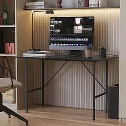 Стол письменный Line Тайм Ferrum-decor 750x1000x600 Черный металл ДСП Сосна Кембра 16 мм (FRD-104873)