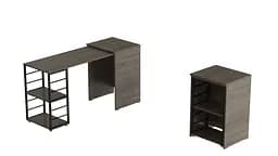 Стіл-тумба трансформер Смарт 2/2 Ferrum-decor 750x1450x600 Чорний метал ДСП Дуб Сонома Трюфель 16 мм (FRD-105106) - мініатюра 9