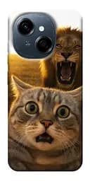 Чехол itsPrint Shocked cat and lion для TECNO Spark Go 1