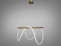 Мінімалістична кругла світлодіодна люстра Шланг для арт зони, 32 Вт