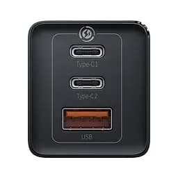 Зарядний пристрій Baseus 65 W GaN2 Pro (CCGAN2P-B01) + кабель 100 W USB Type C чорні - мініатюра 4