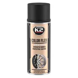 Фарба рідка гума K2 COLOR FLEX чорна матова аерозоль 400мл(L343CM)