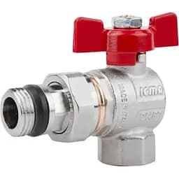 Кран кульовий Icma FAR. ROSSA 1/2" кутовий №362 (87362AD11)