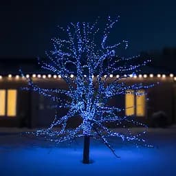 Гірлянда Нитка вулична 1000 LED 100 м на сонячній батареї чорна, синій GarlandoPro SB1000L100MBBL - мініатюра 7