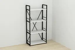 Етажерка 4/60 Ferrum-decor Серії Коннект 120x60x28 чорний ДСП Білий 16мм (FRD-104236) - мініатюра 6