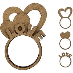 Набор колец для салфеток Rosa Talent Love ДВП 6х8.2 см 2 шт